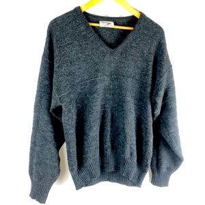 VINTAGE vneck grandpa wool sweater